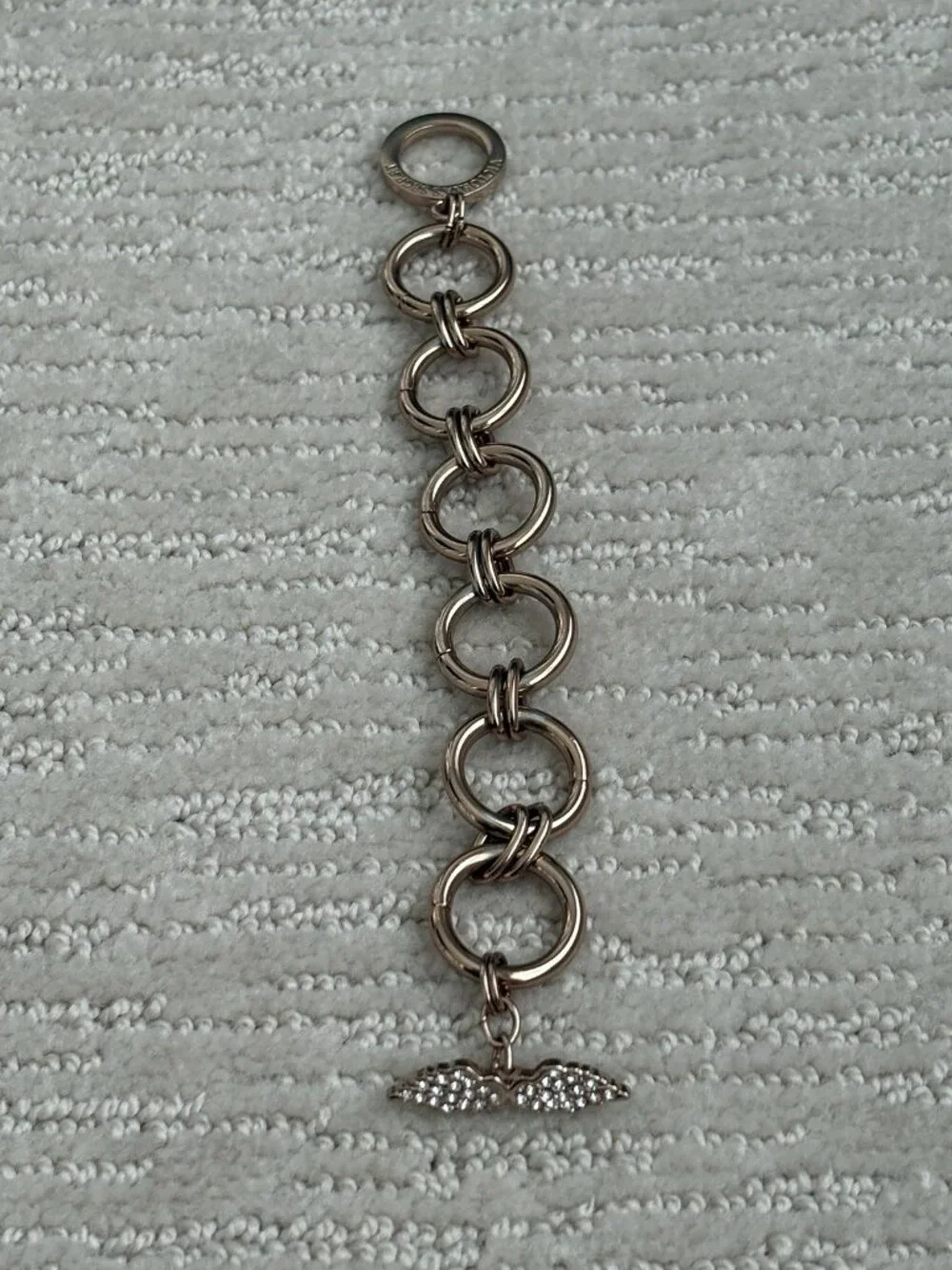 Victoria's Secret Angel Wings Chain Rose Gold Plated Bracelet Toggle